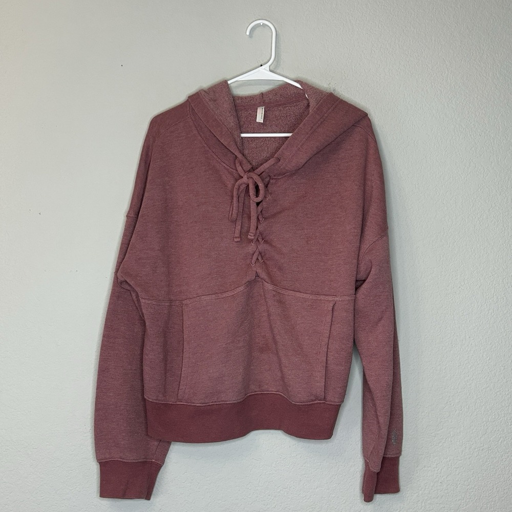 FP Movement Free People Believe It Sweat Hoodie Women's Size M Rose Color